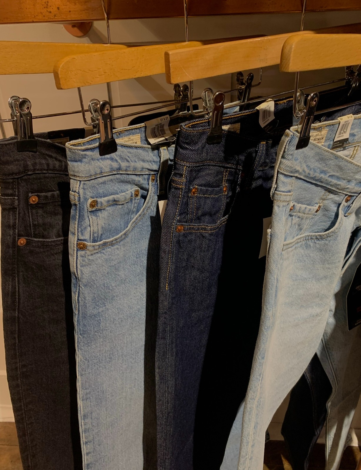 Image of Jeans on a Rail